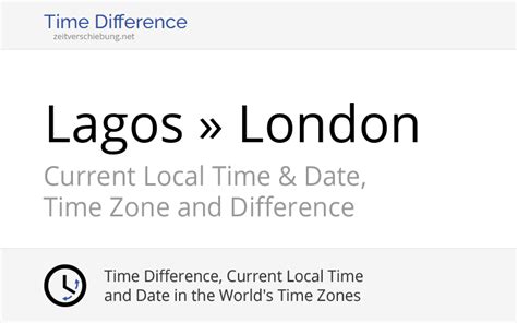 london time to nigeria|London, United Kingdom to Lagos, Nigeria .